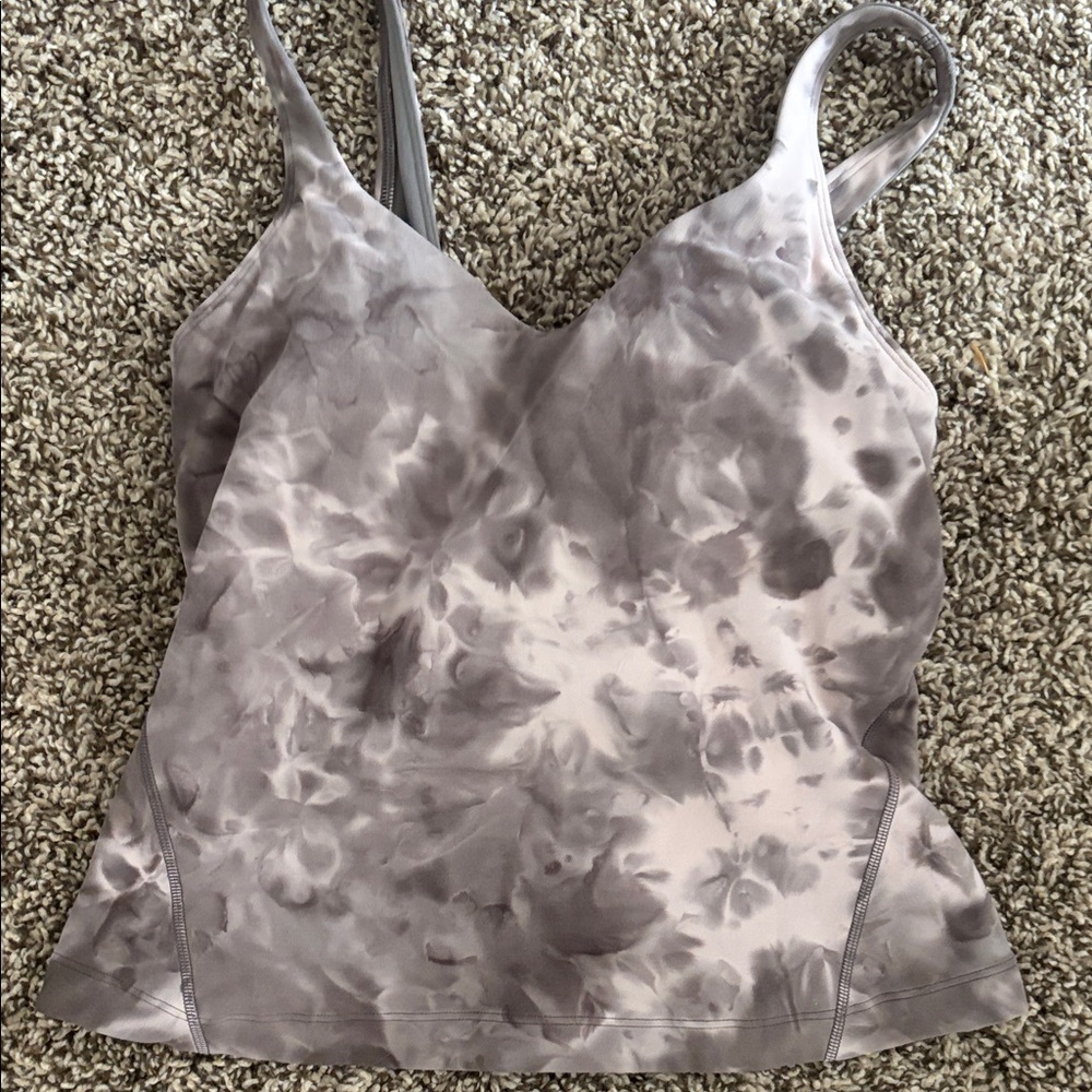 lululemon athletica Gray Tie-Dye Sports Bra